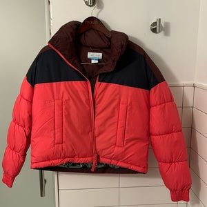 Women’s bright Columbia bomber jacket